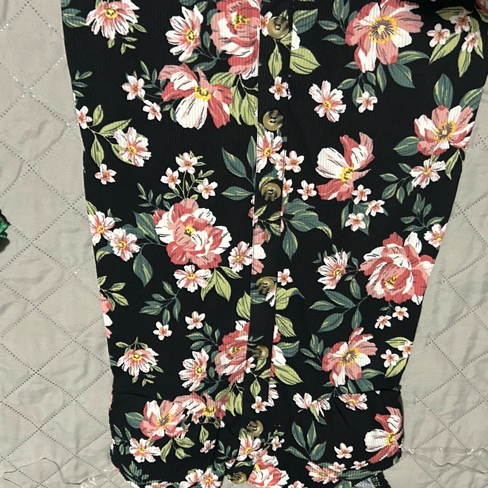 Floral Button-Up Blouse
